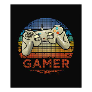 Foto Jogador de Video Game Retro Gamer Meninos Meninas