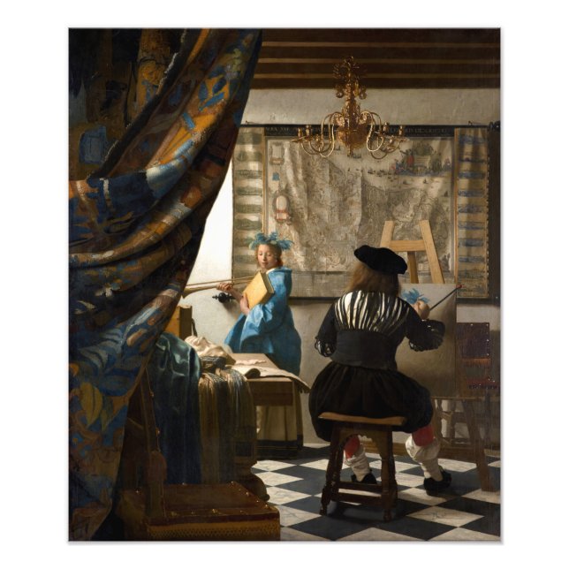 Foto Johannes Vermeer - A Alegoria da Pintura (Frente)