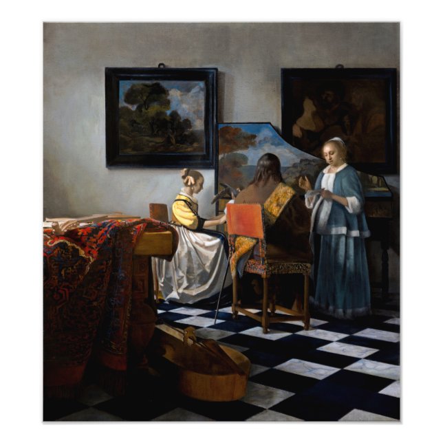 Foto Johannes Vermeer - O concerto (Frente)