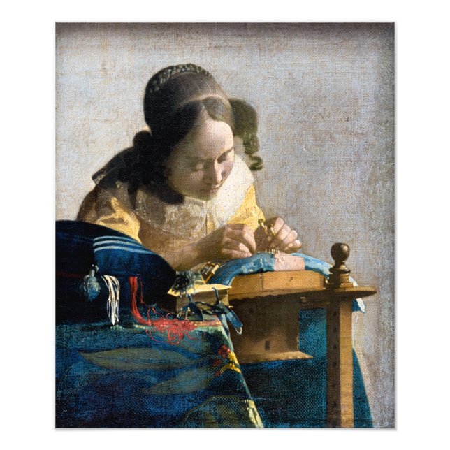 Foto Johannes Vermeer - O Lacemaker (Frente)