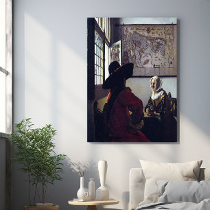 Foto Johannes Vermeer, Oficial E Garota Rindo