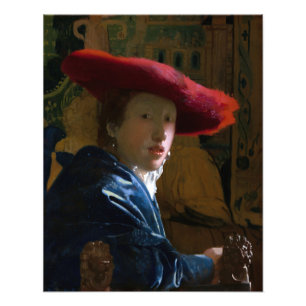 Foto Johannes Vermeer - Rapariga com Chapéu Vermelho