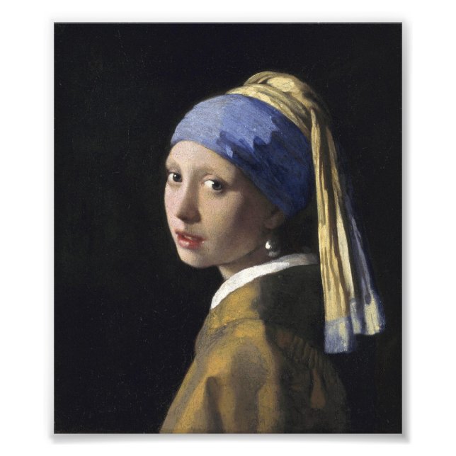 Foto Johannes Vermeer - Rapariga com um Ouriço de Pérol (Frente)