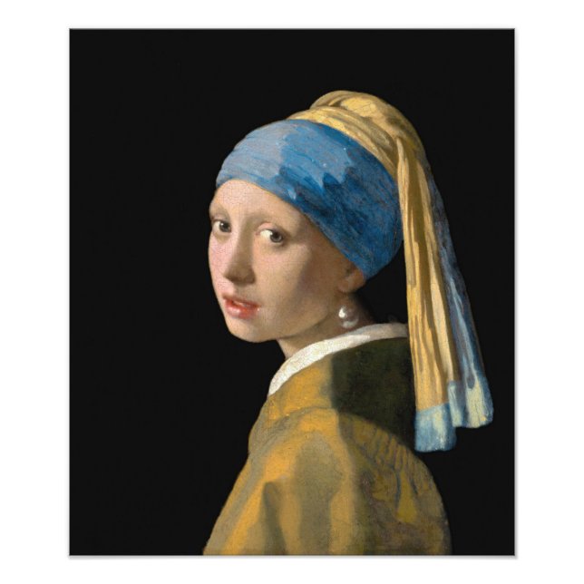 Foto Johannes Vermeer - Rapariga com um Ouriço de Pérol (Frente)