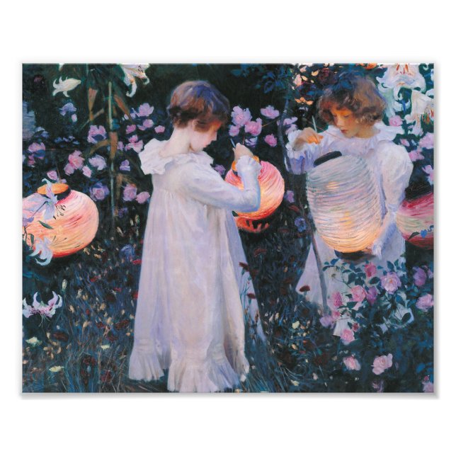 Foto John Singer Sargent - Carnação, Lily, Lily, Rosa. (Frente)