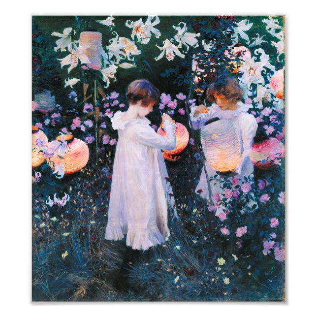 Foto John Singer Sargent Carnação Lily Lily Rosa (Frente)