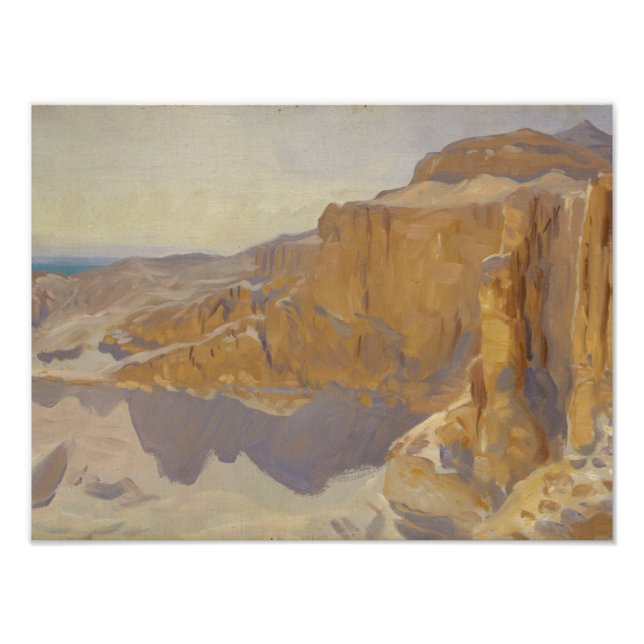 Foto John Singer Sargent - Cliff no Deir el Bahri (Frente)