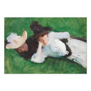 Foto John Singer Sargent - Duas Meninas em um Gramado