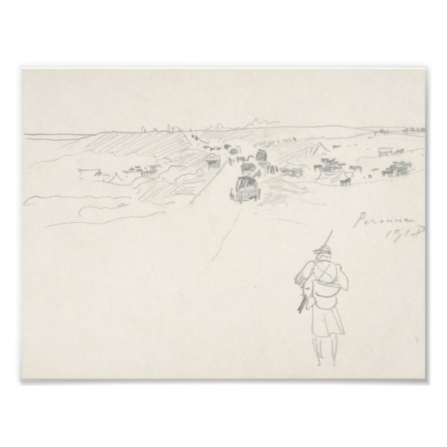 Foto John Singer Sargent - Estrada em Peronne (Frente)