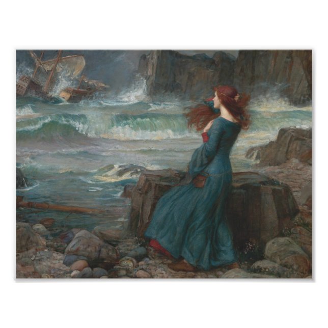 Foto John William Waterhouse - Miranda - O Tempest (Frente)