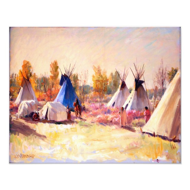Foto Joseph Henry Sharp O Poster De Tepee Azul (Frente)