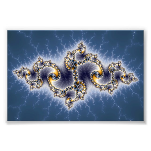 Foto Julia em azul - Arte Fractal (Frente)