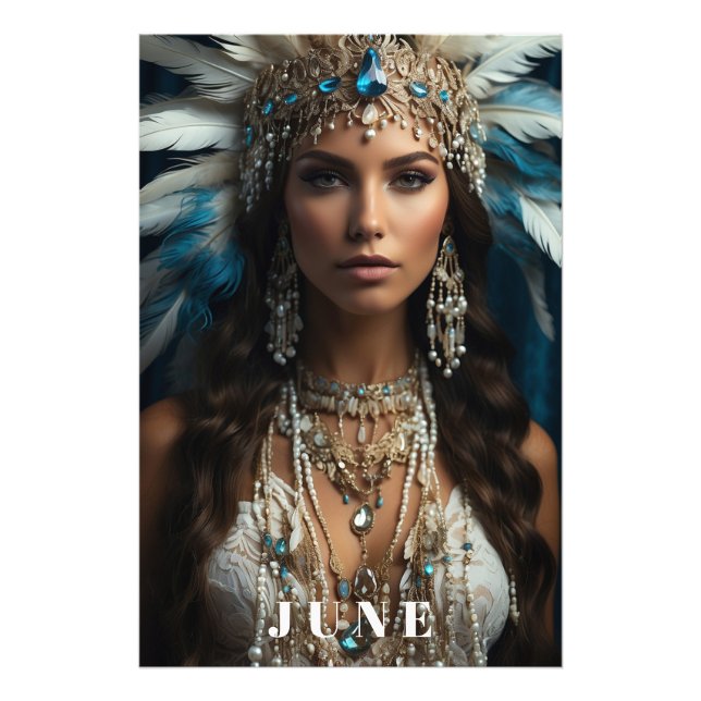 Foto *~ JUNE Boho Woman BIRTHDAY PEARLS AP53 (Frente)