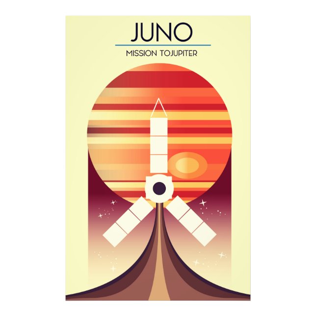 Foto Juno - Missão a Júpiter Arte Espacial (Frente)