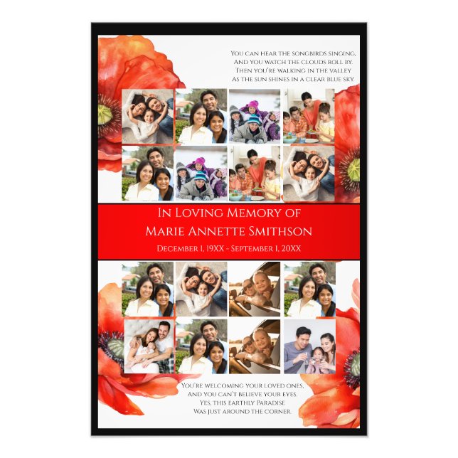 Foto JW Memorial-Funeral Service Poster Impressão (Frente)