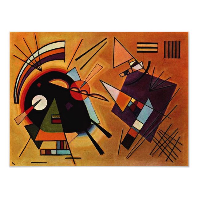 Foto Kandinsky - Preto e Violeta, (Frente)