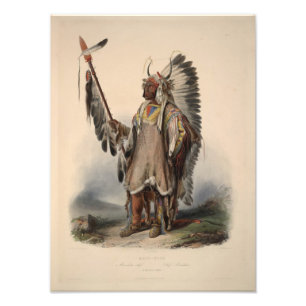 Foto Karl Bodmer - Um chefe Mandan