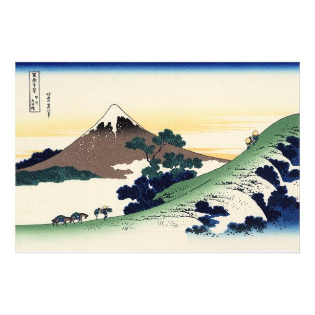 Foto Katsushika Hokusai. O Inume Pass no Kai Provinc (Frente)