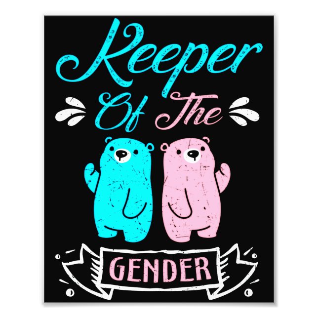 Foto Keeper of the Gender Pink and Blue Teddy Bear (Frente)