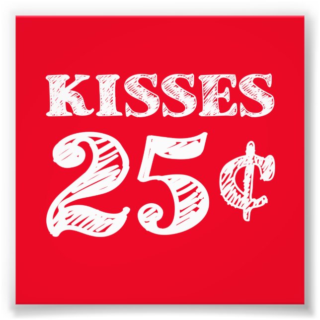 Foto Kisses de dia de os namorados 25 Centavos (Frente)