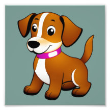Kleiner brauner Hund, stehend - 