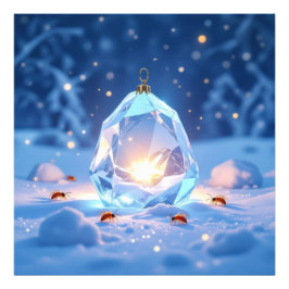 Foto „Kristallapfel im Glühwürmchenwinter“