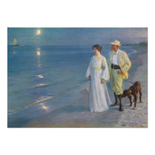 Foto Kroyer - O Artista e sua Esposa na Praia