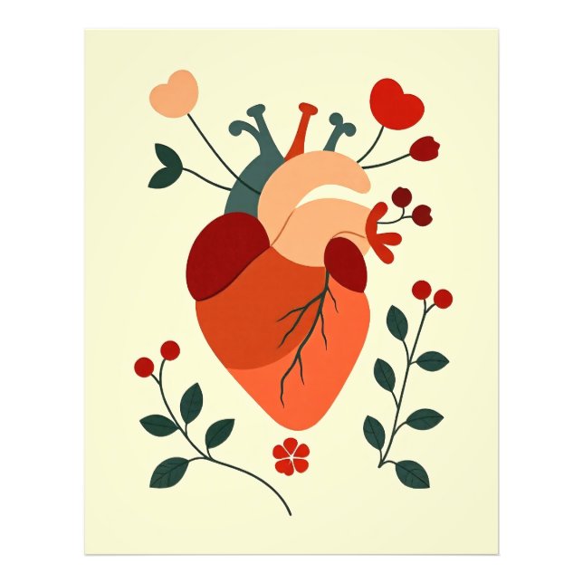 Foto Künstlerisches Herz und Blumen (Frente)