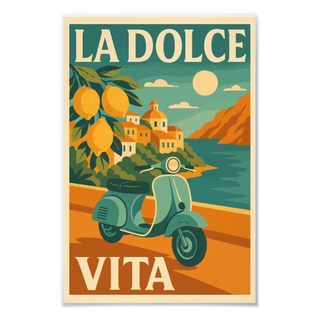 Foto La Dolce Vita - Poster de viagens costeiro italian (Frente)
