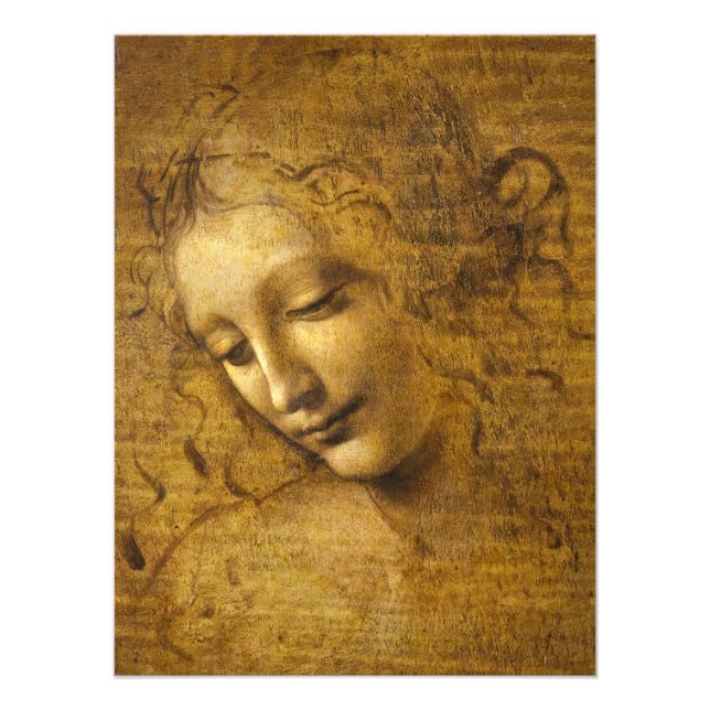 Foto La Scapigliata por Leonardo da Vinci (Frente)