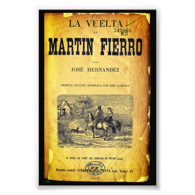 Foto La Vuelta de Martín Fierro (Cobrir, 1879, primeiro (Frente)