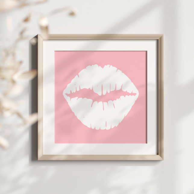 Foto Lábios Rosa e Branco (You can transfer this design to other gifts and posters.)