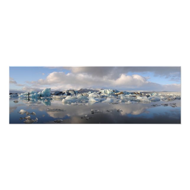 Foto Laca glaciar de Jokulsarlon na Islândia impressão (Frente)