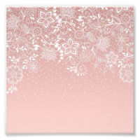 Lace floral branco Elegante e design de confetti