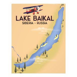 Foto Lago Baikal Sibéria Mapa Russo de posteres de viag