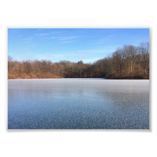 Foto lago congelado como estrelas (Frente)