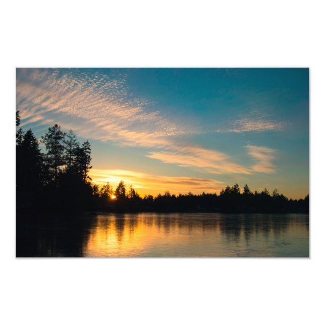 Foto Lago congelado em Sunset (Frente)