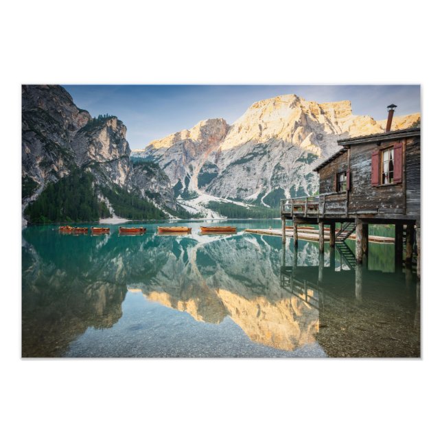 Foto Lago di Braies, Dolomites, Itália (Frente)