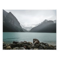 Lago Louise na chuva