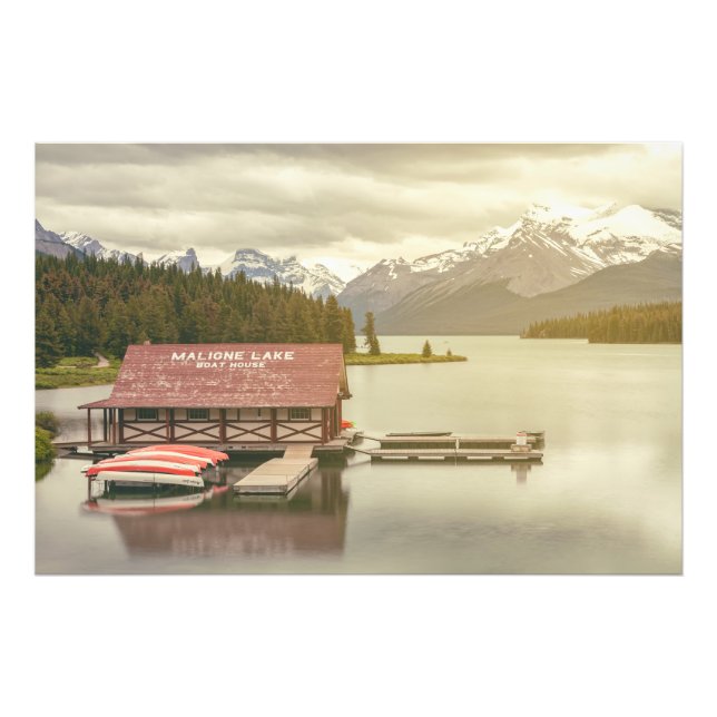 Foto Lago Maligne Boathouse (Frente)
