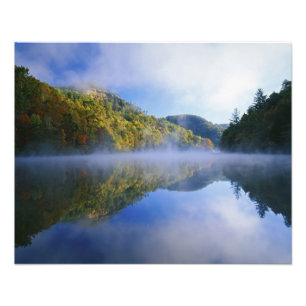 Foto Lago Millcreek e cores de outono ao nascer do sol,