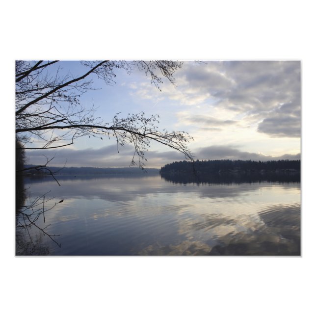 Foto Lago Sammamish num dia de inverno. (Frente)