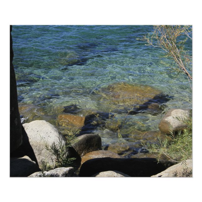 Foto Lago Tahoe California Clear Water Photo Impressão (Frente)