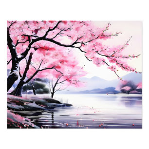 Foto Lago Tranquil Cherry Blossom