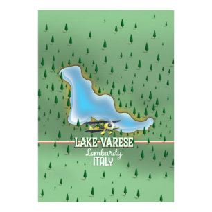 Foto Lago Varese, Lombardia, Itália poster de viagens