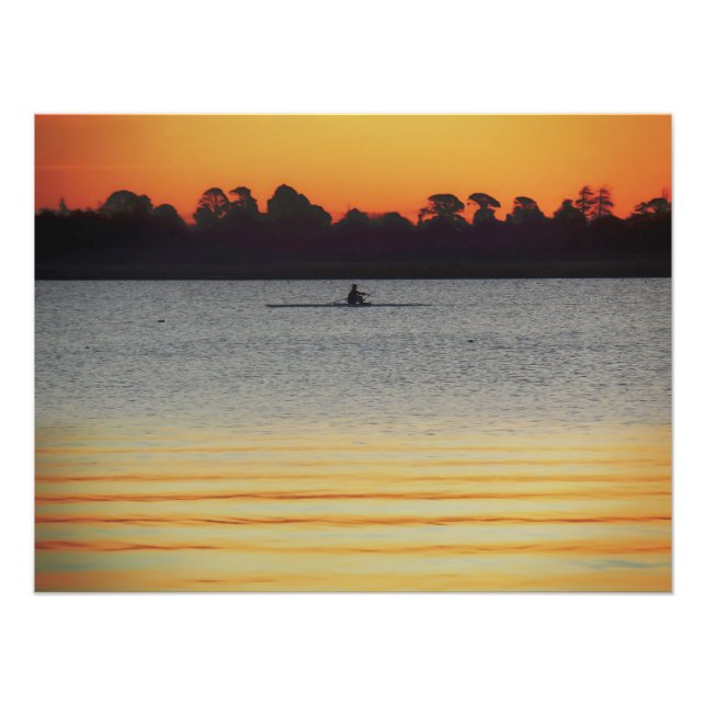 Foto Lago Wendouree Calmo Antes do Anoite (Frente)