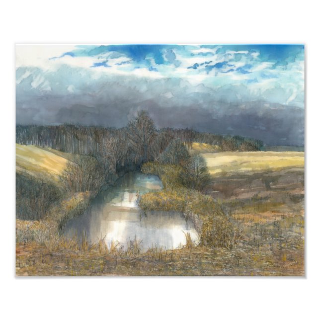 Foto lagoa de outono (Frente)