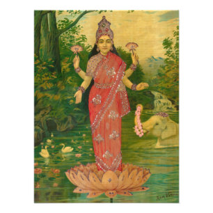 Foto Lakshmi por Raja Ravi Varma