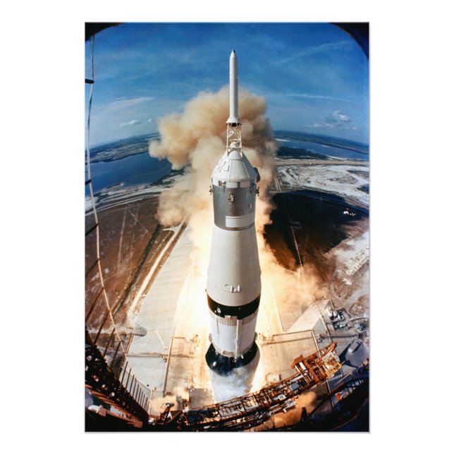 Foto Lançamento do foguete Apollo Saturn V à Lua 1969 (Frente)