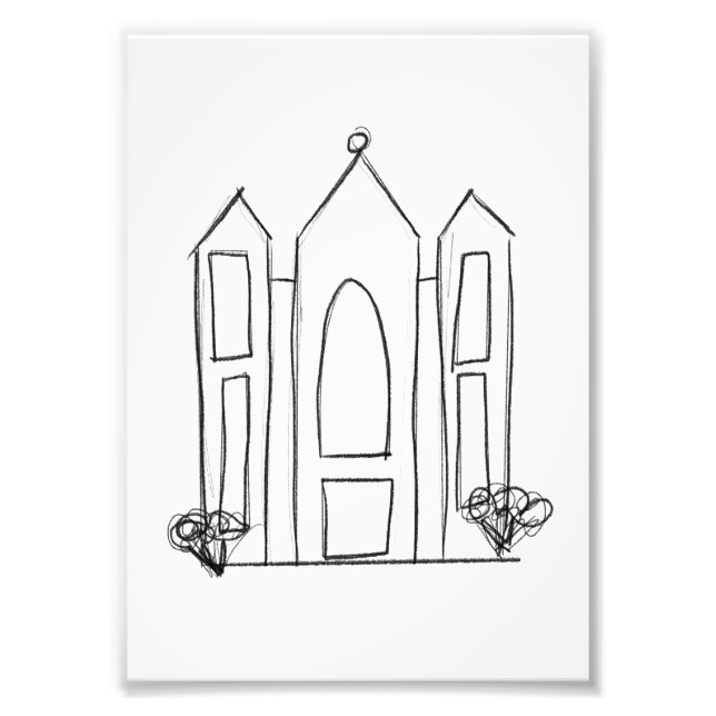 Foto LDS Salt Lake City Temple simples mormon moderno (Frente)